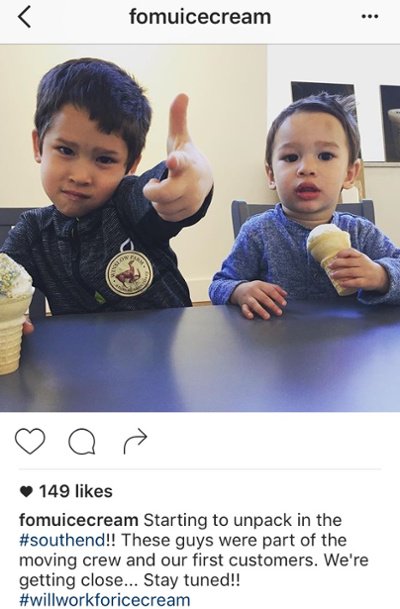  Título de Instagram con dos hashtags de FOMU Ice Cream "title =" fomu-funny-instagram-hashtag.jpg "width = "400" style = "width: 400px 