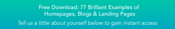  77 Ejemplos brillantes de páginas de inicio, blogs y Páginas de destino 